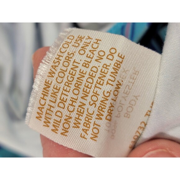 ALK Women's Large Tehama Blue Striped A-Line Casual Jersey Folded Waist Skirt - Picture 6 of 6